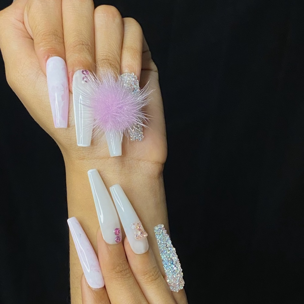 Bling out extra long coffin nails